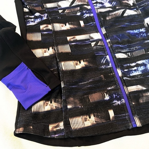 MPG Sport Shell Purple Black Gray Full Zip Casual Athletic Jacket Small - Picture 6 of 17